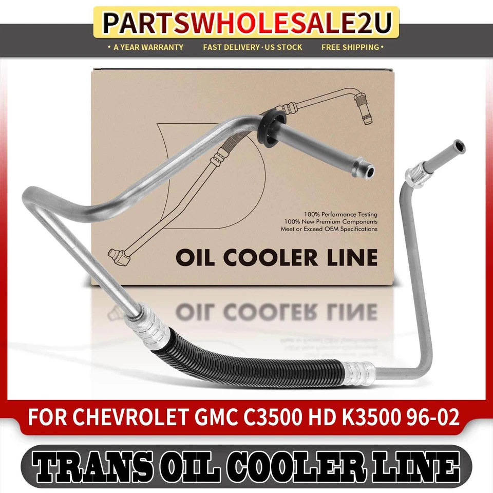 New Transmission Oil Cooler Hose Assembly for Chevrolet GMC C3500 HD K3500 C3500 - Image 1 of 4
