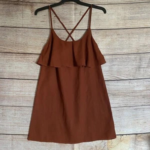 Atmos & Here Dress ~ Size 8 Women's ~ Ruffle, Cross Over Adjustable Straps - Picture 1 of 10