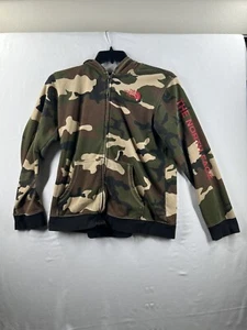 The North Face Pullover Hoodie Boys Size XL 18-20 Green Camouflage Long Sleeves - Picture 1 of 11
