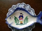 Vintage Telen Arbor Quimper Pottery Spoon Rest Breton French. Hand Painted Used