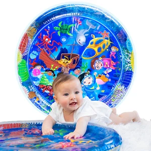 Baby Tummy Time Water Mat, Inflatable Playmat for Infants and Toddlers - Picture 1 of 12
