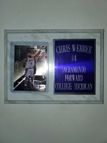 University Of Michigan Wolverines Chris Webber Pre-owned Basketball Card Plaque Cover