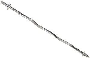 Standard Barbell Bar 48", 1 Inch Threaded Curl Bar with Star Locks for Weight... - Picture 1 of 2