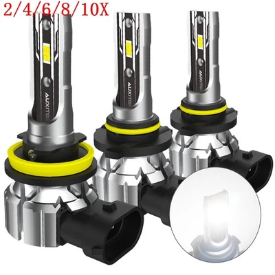 AUXITO 9005+9006+H11 LED High Low Beam Headlights Combo Bulb White Bright 2/4X - Image 1 of 4