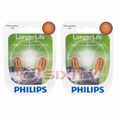 2 pc Philips Front Side Marker Light Bulbs for Pontiac Acadian Beaumont pz - Image 1 of 4