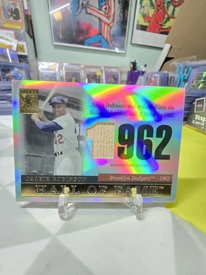 2004 Topps Tribute Hall of Fame Bat Relic Jackie Robinson Patch #TR-JR Dodgers - Image 1 of 4