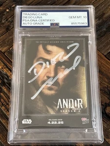 Diego Luna Signed 2025 Topps Now Star Wars Andor Season 2 #AS2 PSA 10 Gem Auto - Picture 1 of 4