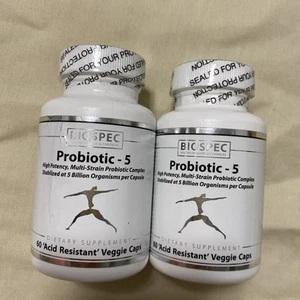 2 Packs Biospec Probiotic-5, 5 Billion - 60 Caps # - Picture 1 of 4