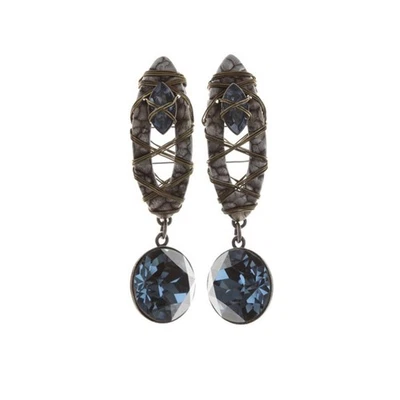 Brincos pingentes de orelha prata azul Mad Max Konplott - Imagem 1 de 2