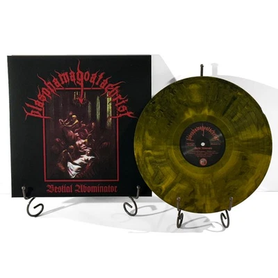 BLASPHAMAGOATCHRIST Bestial Abominator LP Yellow/Black/Red Vinyl Blasphemy - Image 1 of 3