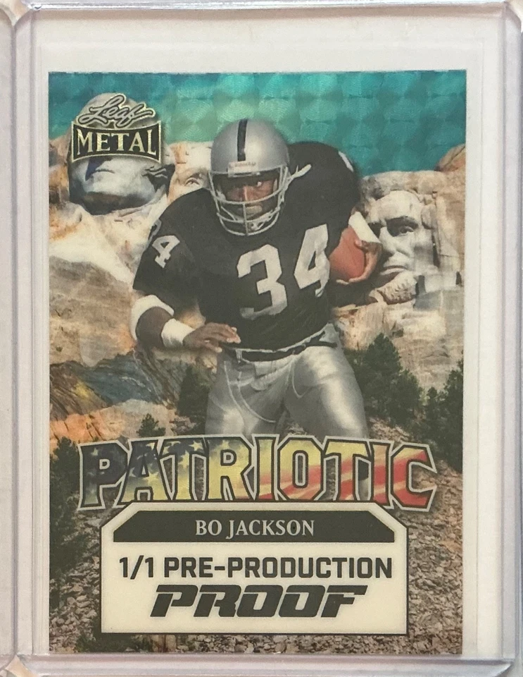 Hoja de metal Independence Day Bo Jackson 2025 súper prismático oro prueba 1/1 Foto 1 de 1