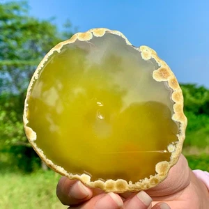Geoda de ágata natural y hermosa rebanada druzy piedra preciosa extra grande 84G - Imagen 1 de 24
