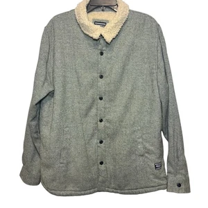 Vintage Grizzly Griptape Herren Sherpa gefütterte Button-Down Jacke. Größe XXL. Neu mit Etikett - Bild 1 von 11