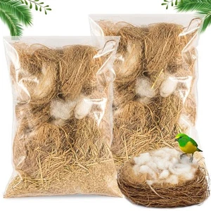 Premium Vogel Nistmaterial Natur Jute Seidenstroh und Baumwollmischung - Bild 1 von 12