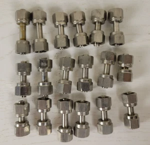 (18) 316 Stainless Steel Fittings - 1/4" Compression x 1/4" Compression J298B - Picture 1 of 5