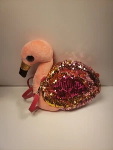 TY Beanie Babies Gilda Flamingo Girls Purse Pink Sequins Shoulder Bag Handbag - Picture 1 of 7