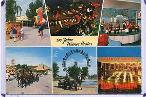 MULTIVIEW AÑOS VIENER PRATER, PARQUE, NORIA Y DIVERSIONES-VINO, VIENA, AAUSTRIA - Imagen 1 de 2