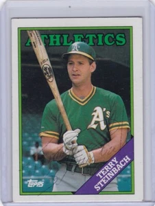 1988 Topps Baseball Card #551 Terry Steinbach Autographed in Ballpoint - Ex - Picture 1 of 2