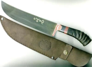 UZBEK NATIONAL VERY BIG KNIFE PCHAK PICHOK HANDMADE HORN HANDLE (586) - Picture 1 of 5