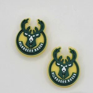 NBA Milwaukee Bucks Basketball Team For Crocs Shoe Charms - 2 Pieces - Picture 1 of 1