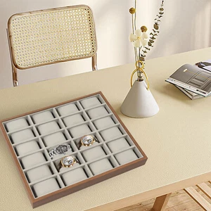 24 Slots Wood Watch Box Jewelry Storage Case Organizer Display Box Holder Tray - Picture 1 of 12