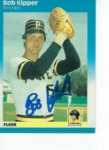 BOB KIPPER FIRMADO 1987 FLEER #612 - PITTSBURGH PIRATAS - Imagen 1 de 1