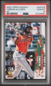 Yordan Alvarez 2020 Topps #HW105 HOLIDAY SP Santa RC ROOKIE PSA 10 - Picture 1 of 2