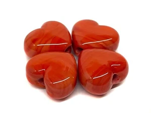 Heart Handmade Lampwork Glass Beads From Murano OOAK Tamara Yarilo Brand 4 Pcs - Picture 1 of 59