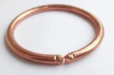 Men Fashion- THICK copper Pure cratched Rounded Bracelet Cuff Kada Kadaa - - Image 1 of 3