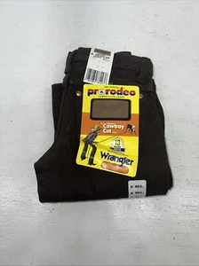 New Boys Brown Wrangler Cowboy Cut Pro Rodeo Denim Jeans. 8 Regular B-20 - Picture 1 of 9