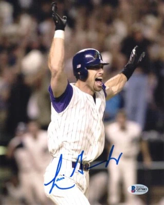 LUIS GONZALEZ SIGNED 8x10 PHOTO ARIZONA DIAMONDBACKS DBACKS  WS HERO BECKETT BAS - Image 1 of 2