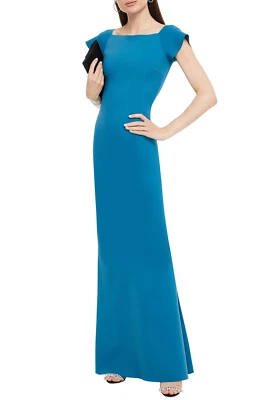 NWT CHIARA BONI LA PETITE ROBE Sita Gown Ocean Blue 10 $995 - Image 1 of 4