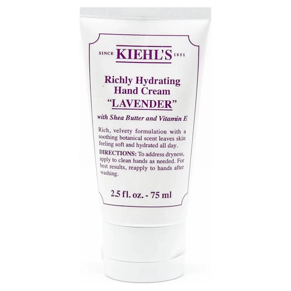 Kiehl's LAVENDER Richly Hydrating Hand Cream 2.5 Oz 75 mL Moisturizer SEALED - Image 1 of 1
