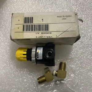 Parker 1/8 NPT 2 - 125 psi Miniature Zinc Regulator, W/DOT 1/4 Quick Fitting. - Picture 1 of 8