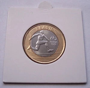 BRAZIL 1 REAL 2014 UNC KM#687 Rio Olympic Games - Athletics. 1J.8 - Picture 1 of 2