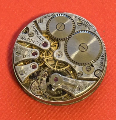 Vintage Tavannes   Watch Movement  15 Jewels Working  for parts  (N50) - Image 1 of 3