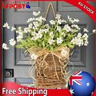 Daisy Wreath Hanging Flower Basket Front Door Decoration Wedding Decor For Home