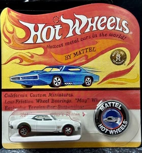 Camaro Hot Wheels 67 personalizado 2018 RLC Redline blanco 50 aniversario + protector numerado - Imagen 1 de 3