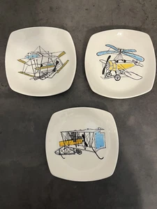 Midwinter Stylecraft Terence Conran pin dishes aircraft flying machines vintage - Picture 1 of 7