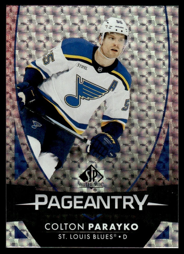 2023-24 SP Authentic Pageantry RED Colton Parayko St. Louis Blues #P-25 - Image 1 of 2