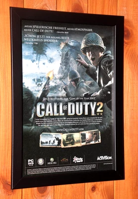 Call of Duty 2 Xbox 360 Werbeblatt Poster Ad Page Framed Vintage 2005 - Bild 1 von 4