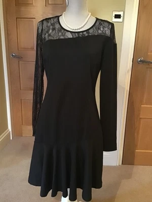 La Redoute black knee length cocktail dress size 10 - Image 1 of 4