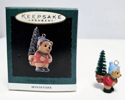Hallmark 1994 adorno de recuerdo miniatura - árbol perfecto Beary Foto 1 de 4