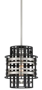 Metropolitan N7980 Presten 1 Light 10"W Mini Pendant - Brushed Nickel / Sand - Picture 1 of 2