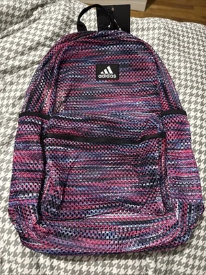 Mochila de malha Adidas Hermosa II - Nova com etiquetas - Rosa/roxo - Imagem 1 de 4