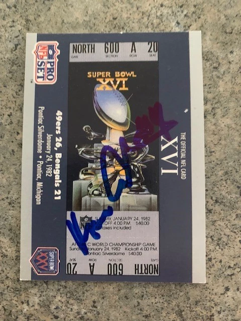 KEN ANDERSON CINCINNATI BENGALS AUTOGRAPHED SIGNED SUPER BOWL XVI PRO SET 1990 ! - Image 1 of 1