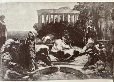 Antique Historical Print – “Goths in Italy” by Poole – British Plate – c.1930s — 第 1/4 张图片