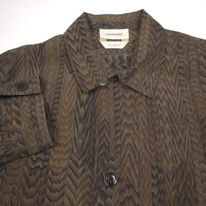 $1190 Camisa Pijama LEMAIRE Marrón Freeling Waters Estampada Para Hombres Talla Italia 48 - Imagen 1 de 9