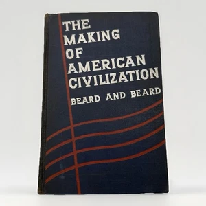 Antique 1938 Making of American Civilization Beard Macmillan w/ 1944 WWII News - Picture 1 of 24