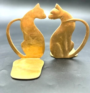Omibus Vintage Messing Katze Buchstützen - MCM 60er Jahre - Paar - Bild 1 von 8